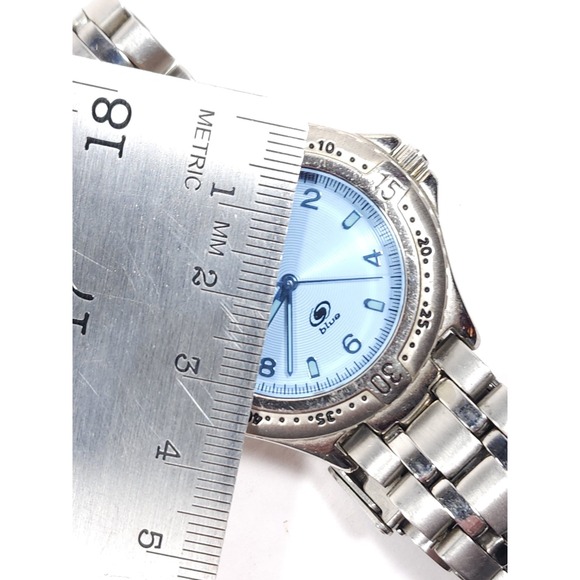 Fossil Blue Stainless Steel Diver Watch AM-3279 100 Meters/300 Ft New Battery - Picture 16 of 16